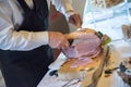 Manual Ham Cut Royalty Free Stock Photo