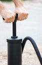 Manual inflate mattres air pump Royalty Free Stock Photo