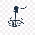 Manual mixer vector icon isolated on transparent background, Man