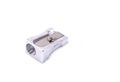 Manual pencil sharpner on the white background. Royalty Free Stock Photo