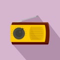 Manual radio receiver icon, flat style Royalty Free Stock Photo