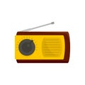 Manual radio receiver icon, flat style Royalty Free Stock Photo