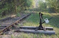 Manual railway arrow with a direction indicator and load.