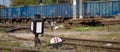 MANUAL RAILWAY SWITH Royalty Free Stock Photo