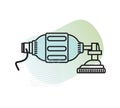 Manual Resuscitator - Non Invasive Ventilation Support - Icon Royalty Free Stock Photo