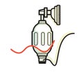 Manual Resuscitator - Non Invasive Ventilation Support - Icon Royalty Free Stock Photo