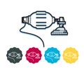 Manual Resuscitator - Non Invasive Ventilation Support - Icon Royalty Free Stock Photo