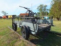 Manual traction truck for train repairs. of the 1950s.