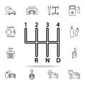 Manual Transmission icon. Cars service and repair parts icons universal set for web and mobile Royalty Free Stock Photo