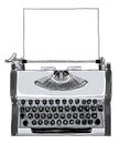 Manual typewriter Vintage black and white with paper art pai Royalty Free Stock Photo