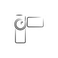 manual video camera outine logo style icon. Element of photo icon for mobile concept and web apps. Outline manual video camera