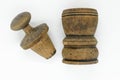 Manual vintage wooden pepper mill Royalty Free Stock Photo