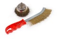 Manual wire brush and round wire brush for power tools