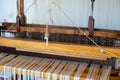 Manual wood loom, old style machine