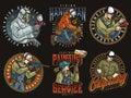 Manual work colorful patches collection