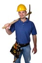 Manual worker with pickax