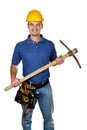 Manual worker with pickax background