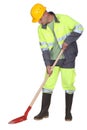 Manual worker with spade Royalty Free Stock Photo