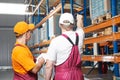 Manual workers in warehouse