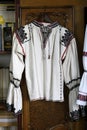 Manually embroidered traditional Romanian blouse