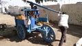 Manually pressed sugarcane juice machine Royalty Free Stock Photo