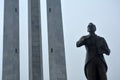 Manuel Quezon statue at Quezon memorial circle in Quezon City, Philippines