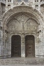 Manueline south portal of Jeronimos Monastery Royalty Free Stock Photo