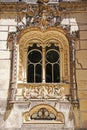 Manueline style window, Sintra, Portugal Royalty Free Stock Photo