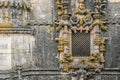 Manuelino window in the Convent of Christ, Tomar, in Portugal