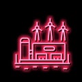 manufactoring hydrogen neon glow icon illustration Royalty Free Stock Photo