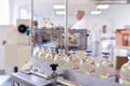 Manufacture and bottling of drugs in a pharmaceutical production Royalty Free Stock Photo