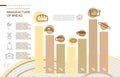 Manufacture of bread Infographics. Stages of manufacture of bake