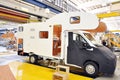 Manufacture of camper vans in a factory