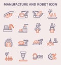 Manufacture robot icon