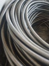 Manufacture of stainless steel braid. Flexible metal pipes with a braid