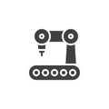Manufacture welding robot vector icon