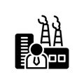 Black solid icon for Manufacturer, maker and producer