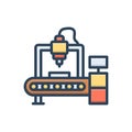 Color illustration icon for Manufacturers, maker and generator