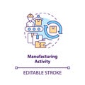 Manufacturing activity concept icon