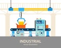 Factory or plant automated assembly line Royalty Free Stock Photo