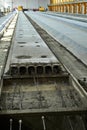 Manufacturing concrete slabs. reinforced concrete production