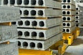 Manufacturing concrete slabs. reinforced concrete production