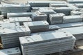 Manufacturing concrete slabs. reinforced concrete production