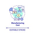 Manufacturing cost concept icon Royalty Free Stock Photo