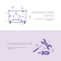 Manufacturing Defect And Troubleshooting Concept Template Web Banner With Copy Space