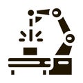 manufacturing engineering machine icon Vector Glyph Illustration