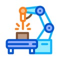 Manufacturing engineering machine icon vector outline illustration