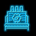 manufacturing erp processing neon glow icon illustration Royalty Free Stock Photo