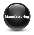 Manufacturing glassy black round button