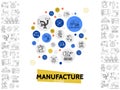 Manufacturing Line Icons Template